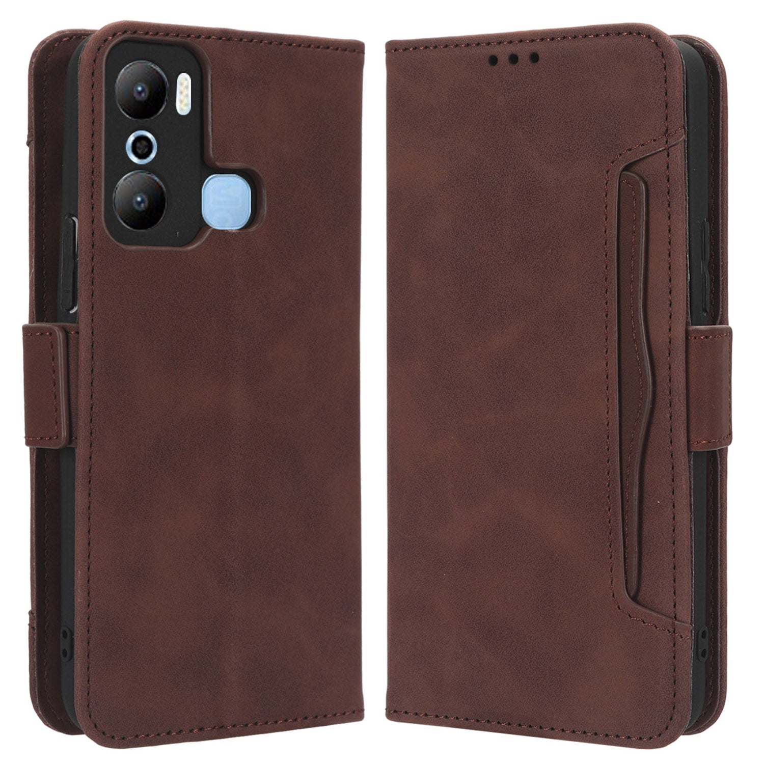 For Infinix Hot 20 Play 4G PU Leather Phone Cover Multiple Card Slots Stand Wallet Protective Phone Case For Infinix Hot 20 Play 4G PU Leather Phone Cover Multiple Card Slots Stand Wallet Protective Phone Case